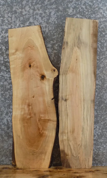 2- Live Edge Salvaged Maple Mantle/Bar Top/Wall Shelf Slabs 573,575